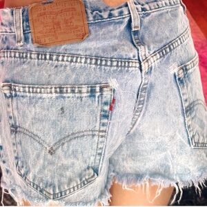 Levi's Women's Faded Blue Jean Shorts